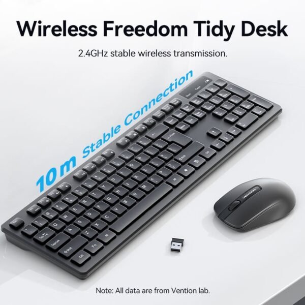 Vention Wireless Keyboard and Mouse Set with 2 4G 1200 DPI 104key soft touch Keyboard for Laptop Computer PC Bluetooth Wired Mouse and Keyboard Combos