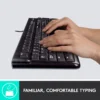 Wired Keyboard with Mouse USB Portable Office PC Laptop Keyboard and Mouse Set