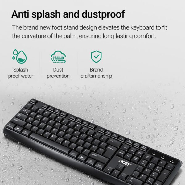cn-11134207-7r98o-lqu04ldt7779e7 Acer OAK030 USB Wired Keyboard Mouse Set Ergonomic Comfort Durable Resilient Design For Office