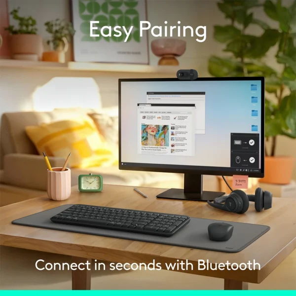 Logitech MK250 Bluetooth Wireless Mouse and Keyboard Combo Fast Easy Connectivity Compact Wireless Keyboard