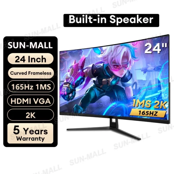 my-11134207-820l5-mfkuhsyeu2vha8.webp Monitor PC 24 cm With Speaker 75HZ 1080P LED Curved Computer Monitor 27 Gaming Monitor Murah 165HZ